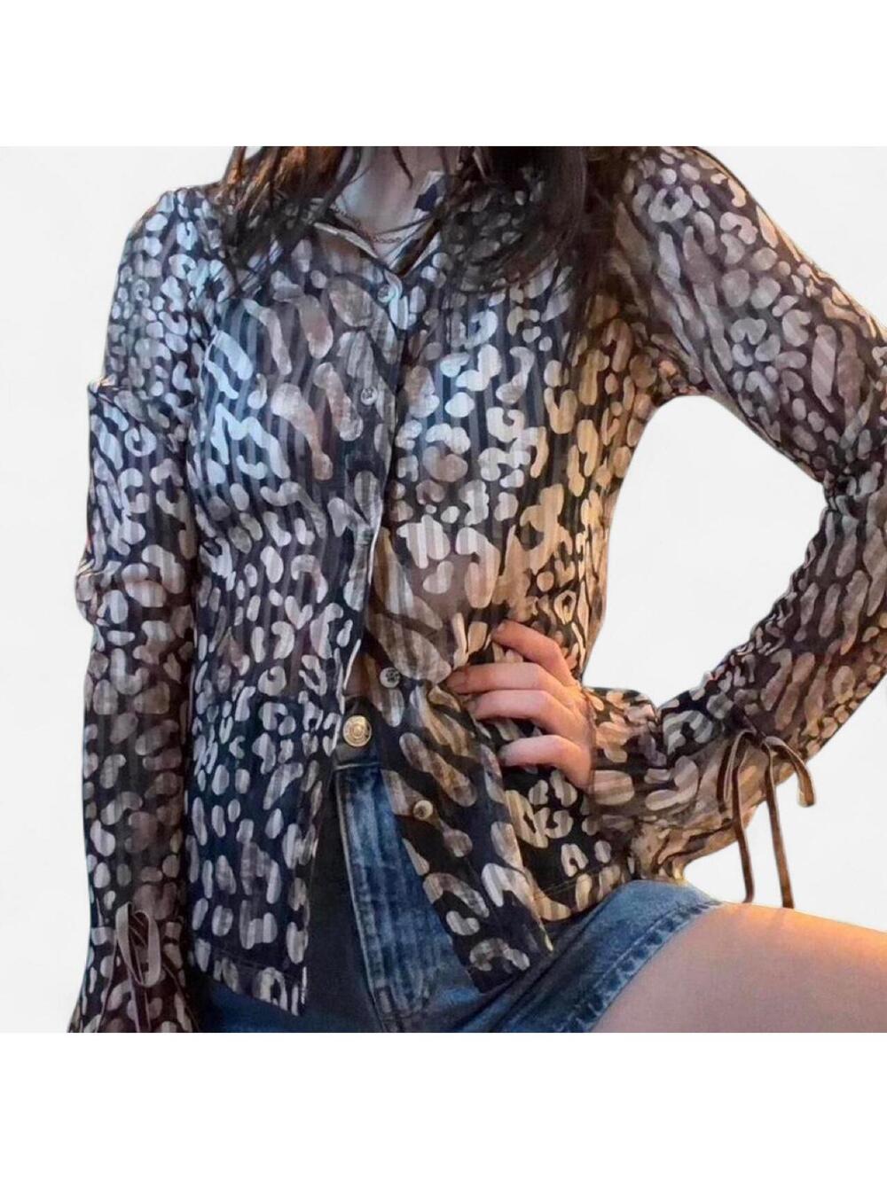 Wild Fable Women's Brown and Multi Shirt